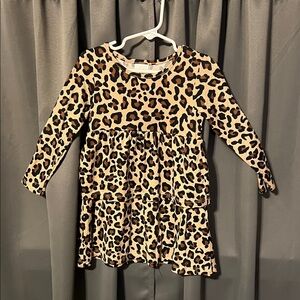 Leopard Print Kids Casual Dress
